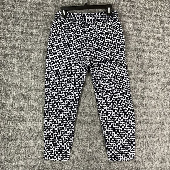 J Crew Pants Womens 4 Linen Bottoms Ankle Capri Tapered-Leg‎ Elastic-Waist Chino - Picture 2 of 11